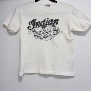 Indian Motorcycle White Graphic Baby Tee